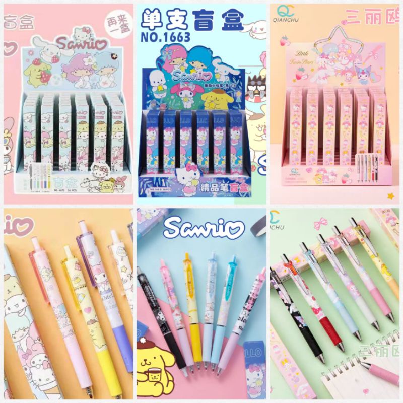 Sanrio family cute blind box 0.5mm black ink retractable ballpoint gel ...