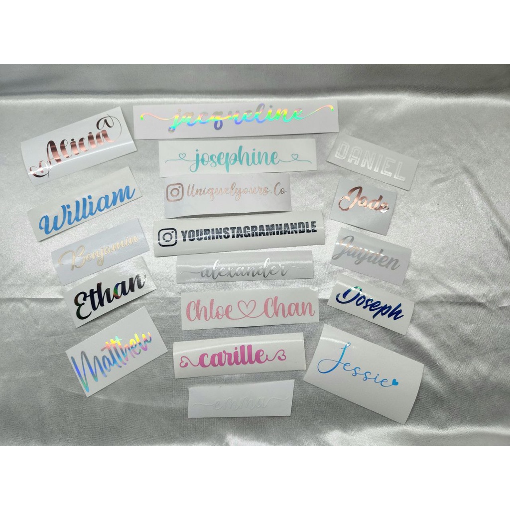 Personalised Name Sticker / Customised Waterproof Vinyl Decal / Car & Bike Stickers