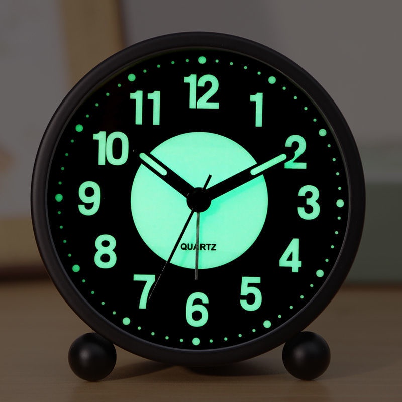 Glowinthedark small alarm clock, student electronic luminous clock