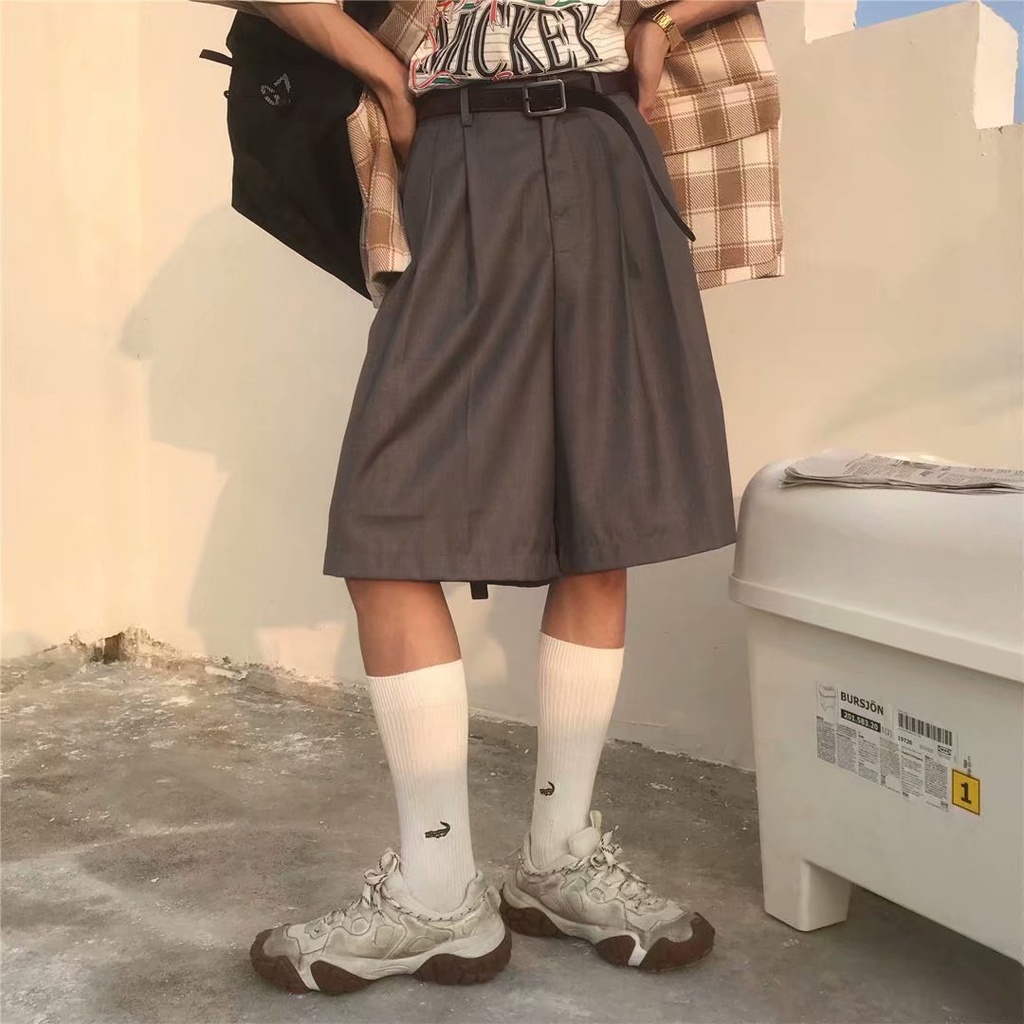 3 Color【M-3XL】Summer Men Suit Shorts Fashion Breathable Outdoor Beach Short Pants Clothing Plus Size Five Sub Pants