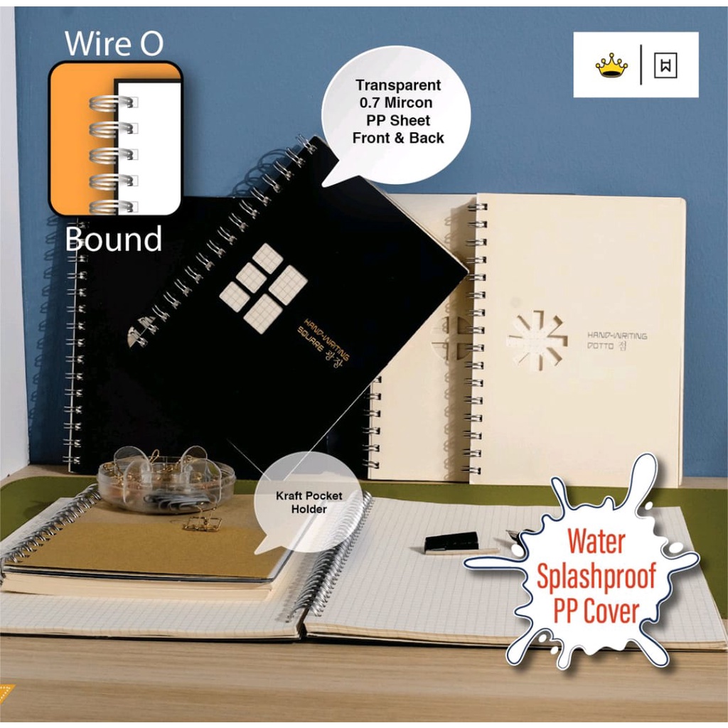 Hand Writing A5 Wire-O Note Book 250pages | Shopee Singapore