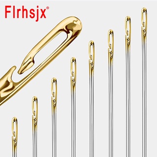 12pcs Self Threading Needles With Side Opening, Hand Sewing Needles With  Needle Storage Tube, Sewing Tool For Home