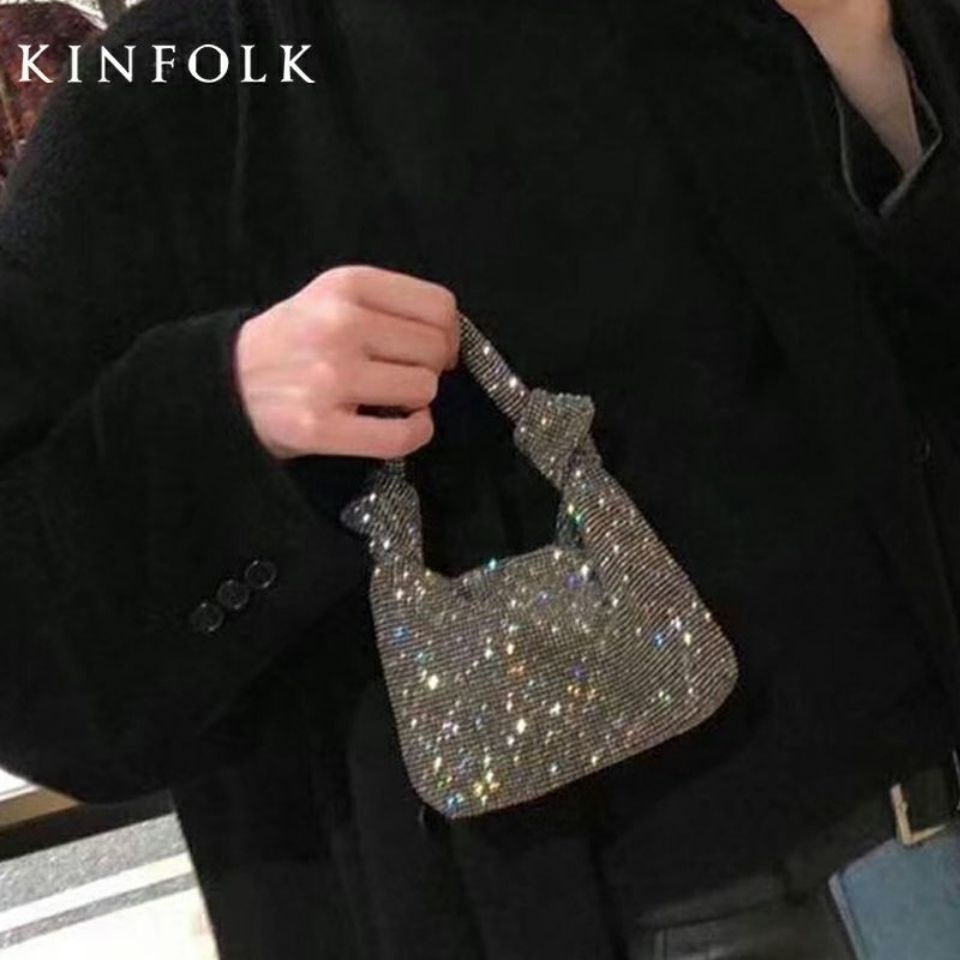 Dawang Rhinestone Handbag Dinner Bag Diamond Studded Bright