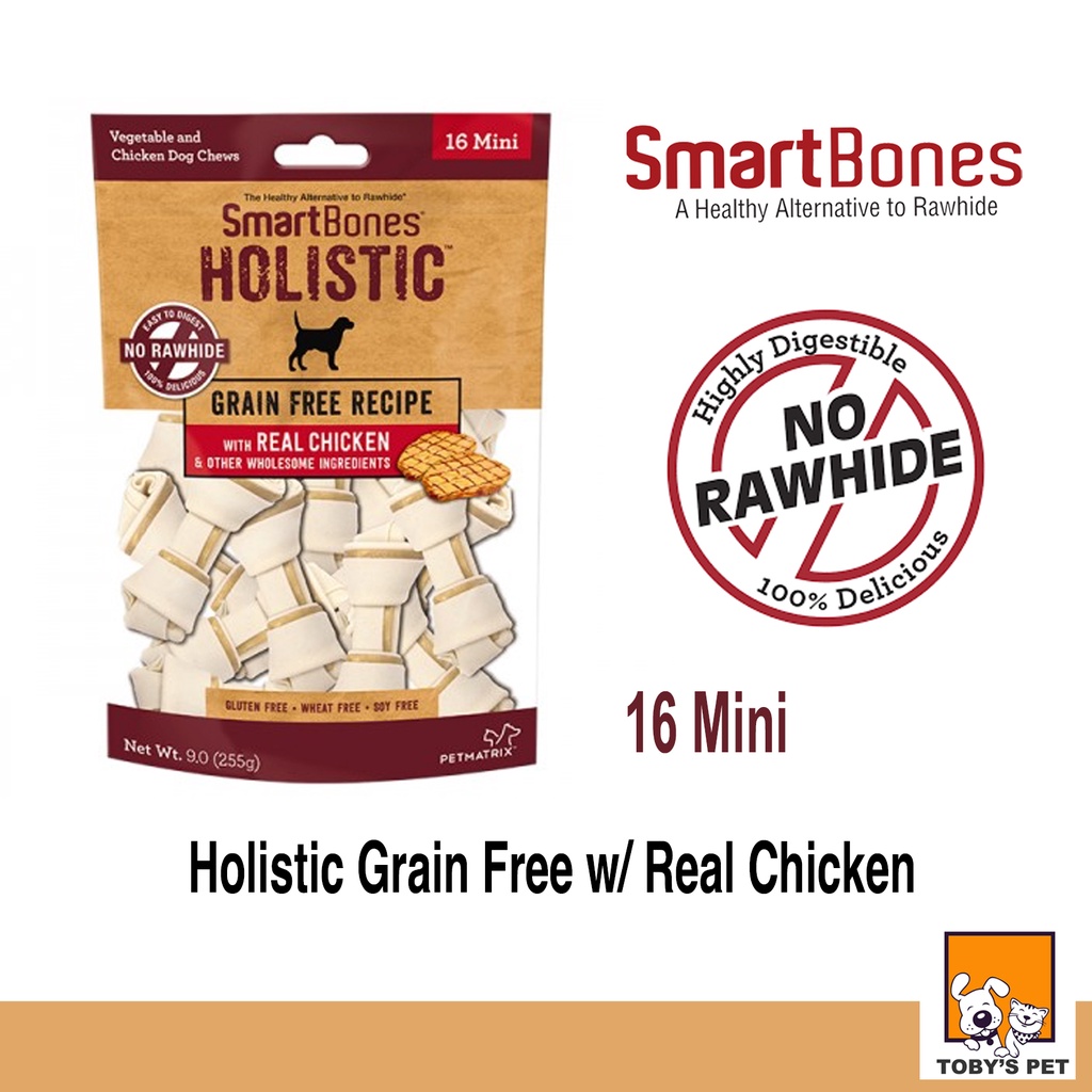 SmartBones Holistic Grain Free Chicken Mini Dog Chews 255g (16pcs ...
