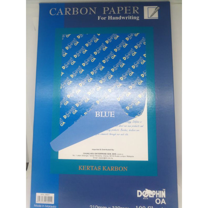 Dolphin DOL-28001 Carbon Paper Pack of 100 Sheets | Shopee Singapore