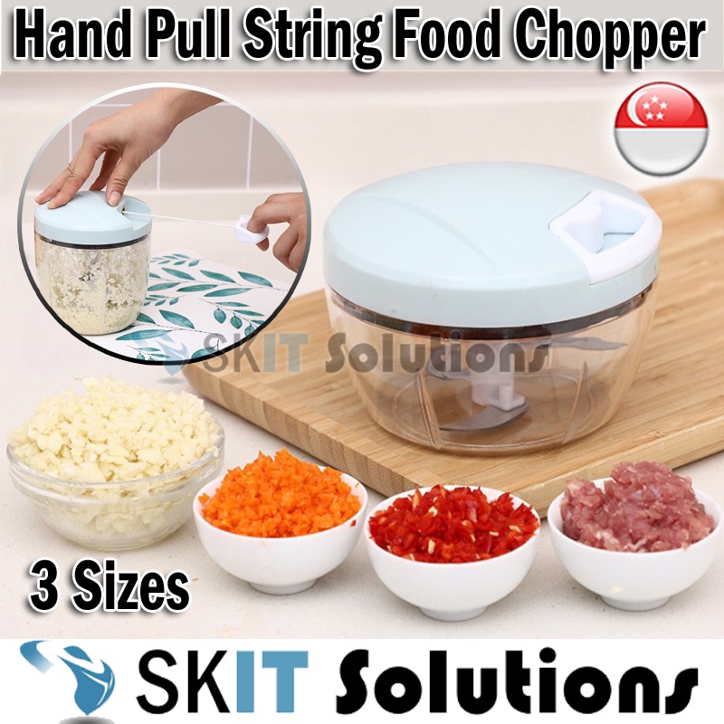 Manual Hand Pull String Food Chopper Meat Mini Garlic Chop Chili Onion