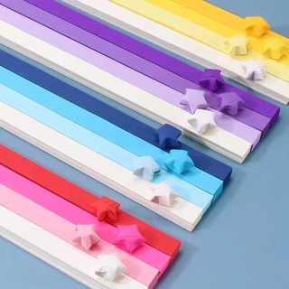 Origami Lucky Star Paper Strips Folding Paper Ribbons Colors 
