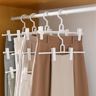 2pcs/5pcs Hanger Set with Clips for Pants, Trousers, Skirts ...