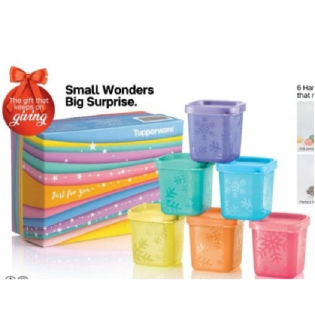 ready stock - Tupperware Rainbow Cubes Gift Set 80ml 6pcs/set | Shopee ...