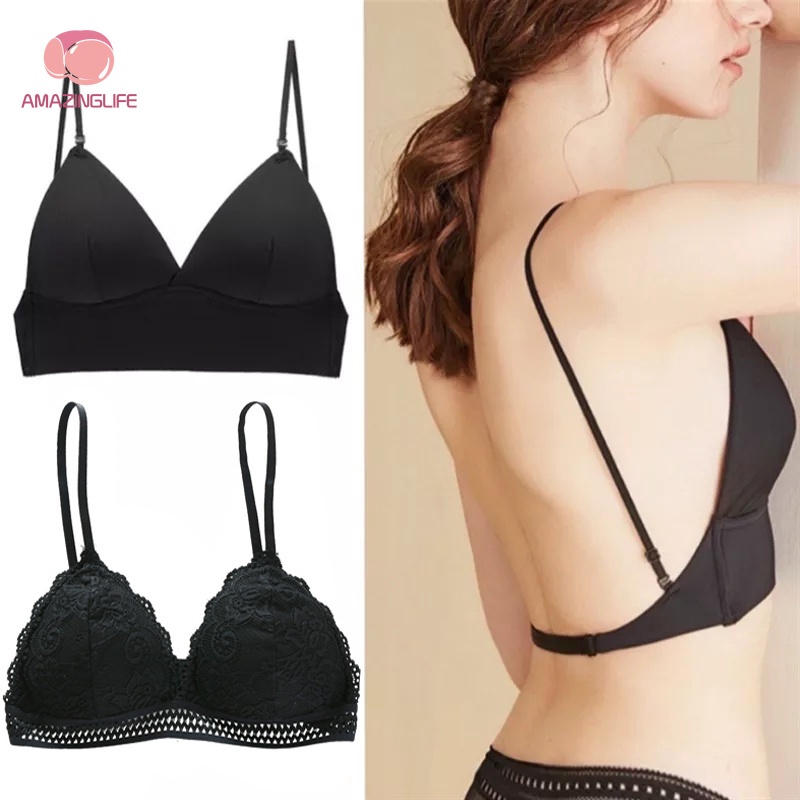 Spdoo Low Back Bras for Women Sexy Backless Bralette with
