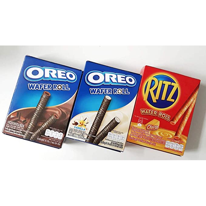 Oreo WAFER ROLL VANILLA/CHOCOLATE & RITZ WAFER ROLL | Shopee Singapore