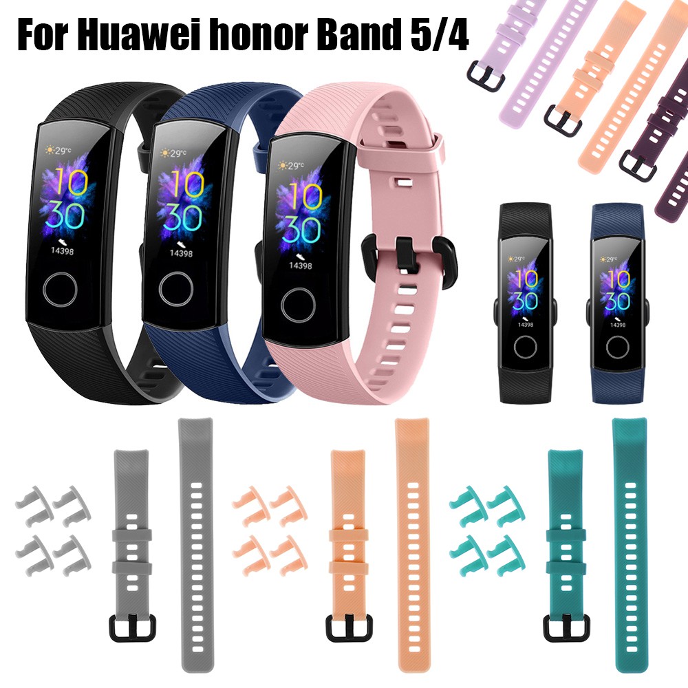 Fashion Silicone Wrist Strap For Huawei Honor Band 5 Band 4 Sports