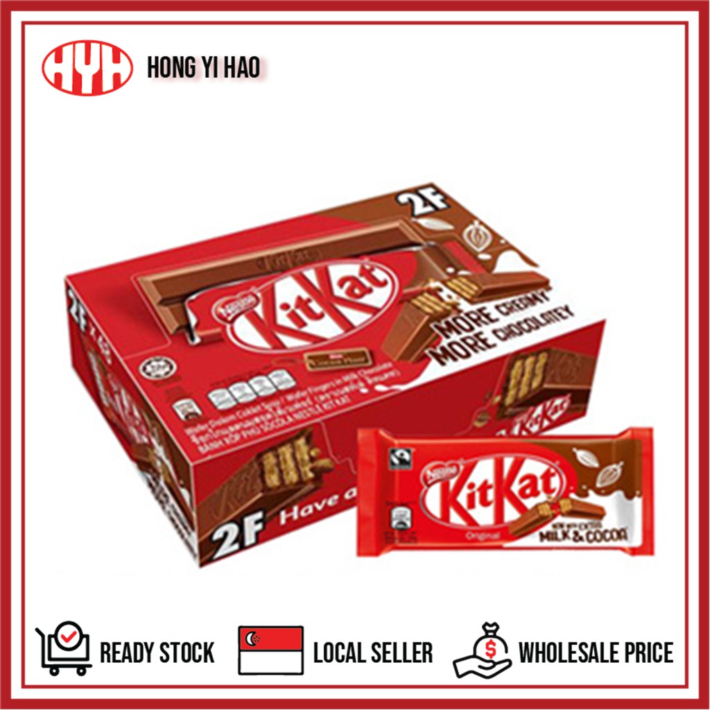 Kit Kat 2 Finger Chocolate Box (24x17g) Shopee Singapore