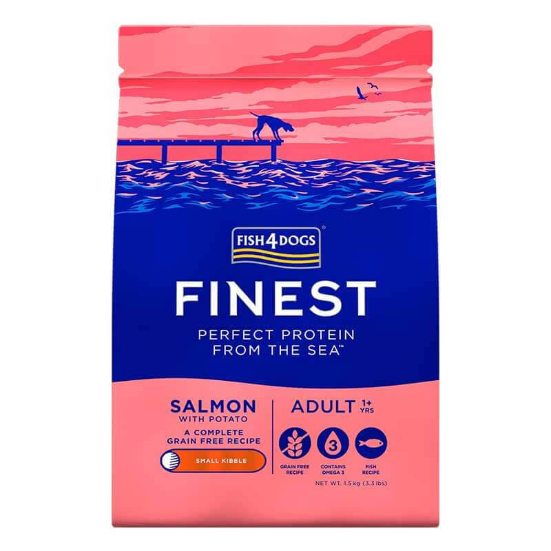FISH 4 DOGS Finest Salmon Complete 1.5Kg Small Bites Shopee Singapore