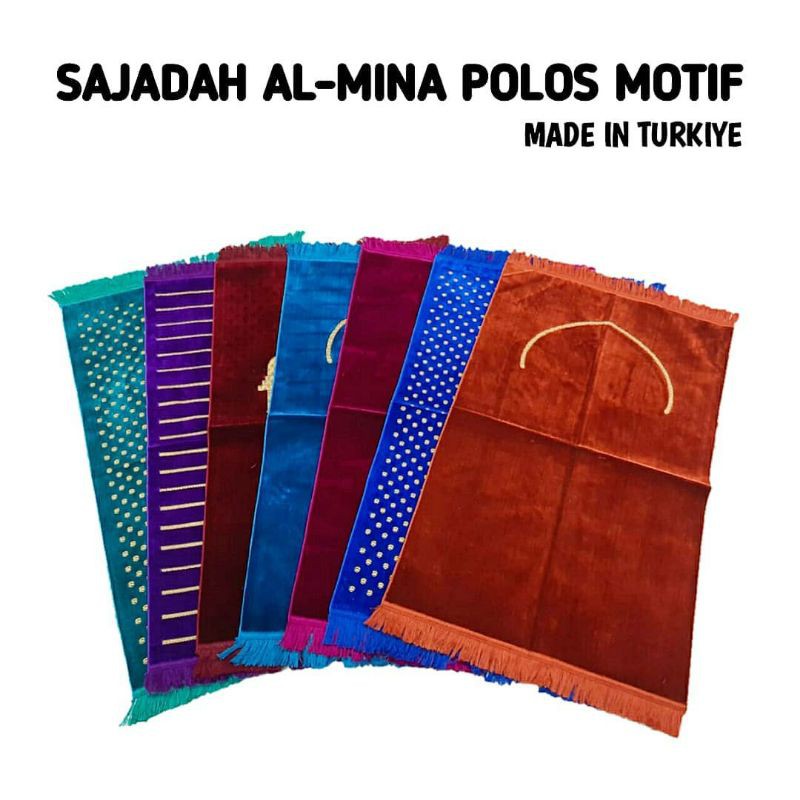 Almina Plain Prayer Rug Turkish Prayer Prayer Rug Plain Prayer Rug ...