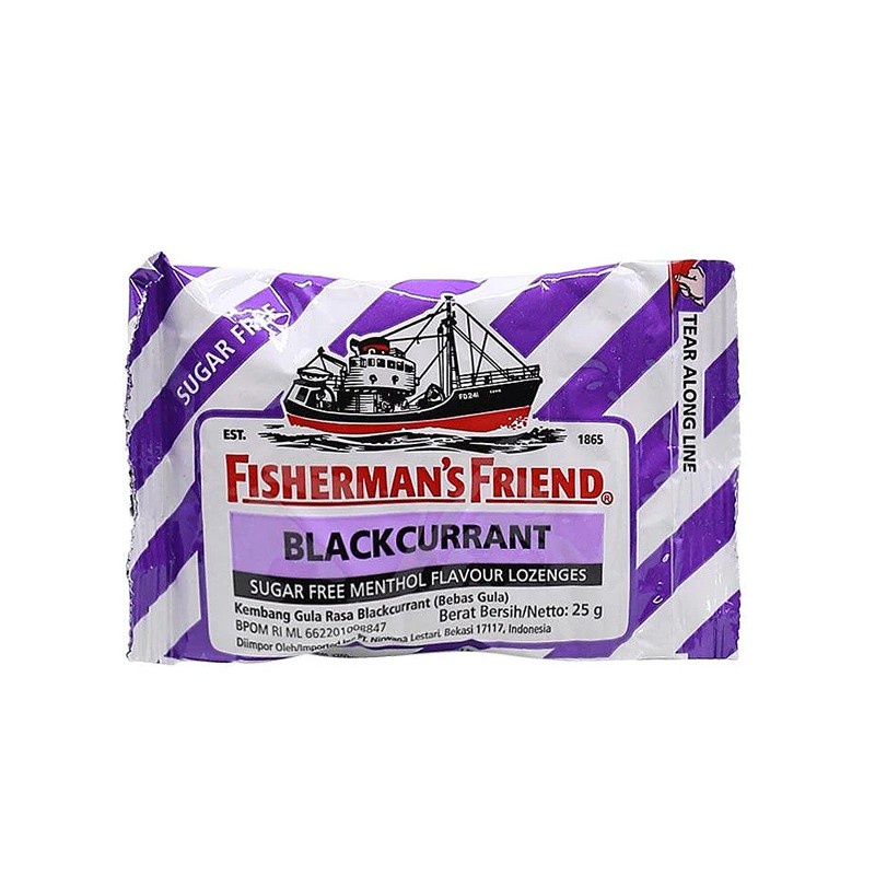Fishermans Friend Sugar Free Blackcurrant / Permen Pelega Pernafasan / Tenggorokan Gatal / Bau Mulut - Gambar 2
