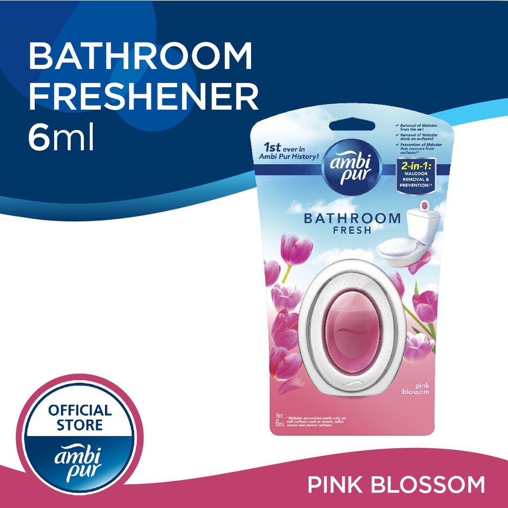 Ambi Pur Bathroom Fresh Pink Blossom Air Freshener 6Ml Shopee Singapore