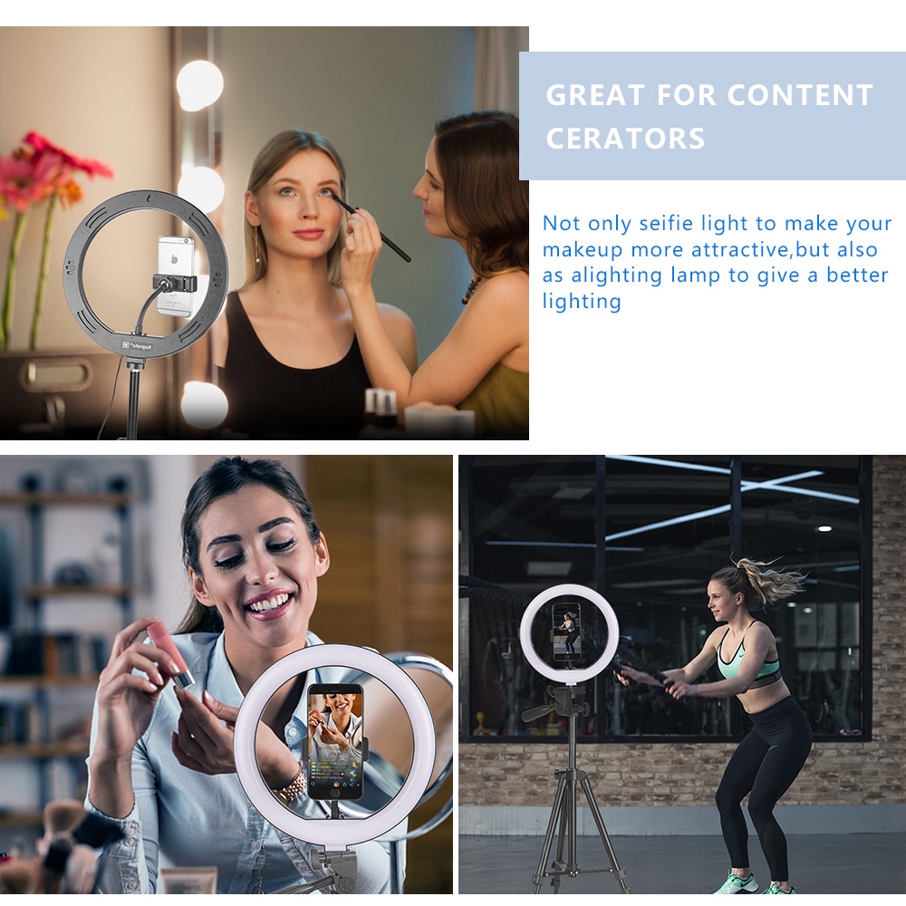LED Selfie Ring Light with Tripod Stand and Phone Holder for ...