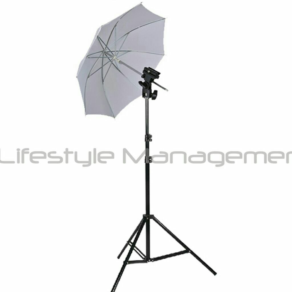 Off-Camera Flash Strobe 2m Light Stand 33in Soft Umbrella Shoe Mount ...