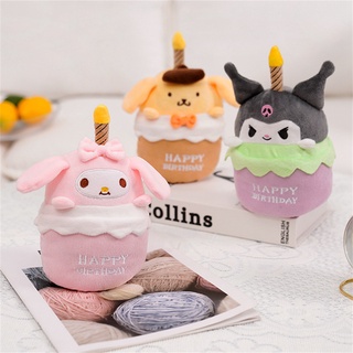 Sanrio Toy Happy Birthday Plush Cake Toy Melody / Cinnamoroll / Kuromi ...