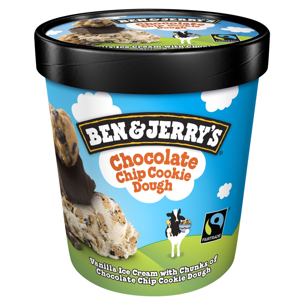 Ben & Jerry's Chocolate Chip Cookie Dough 2 x 458ml | Shopee Singapore