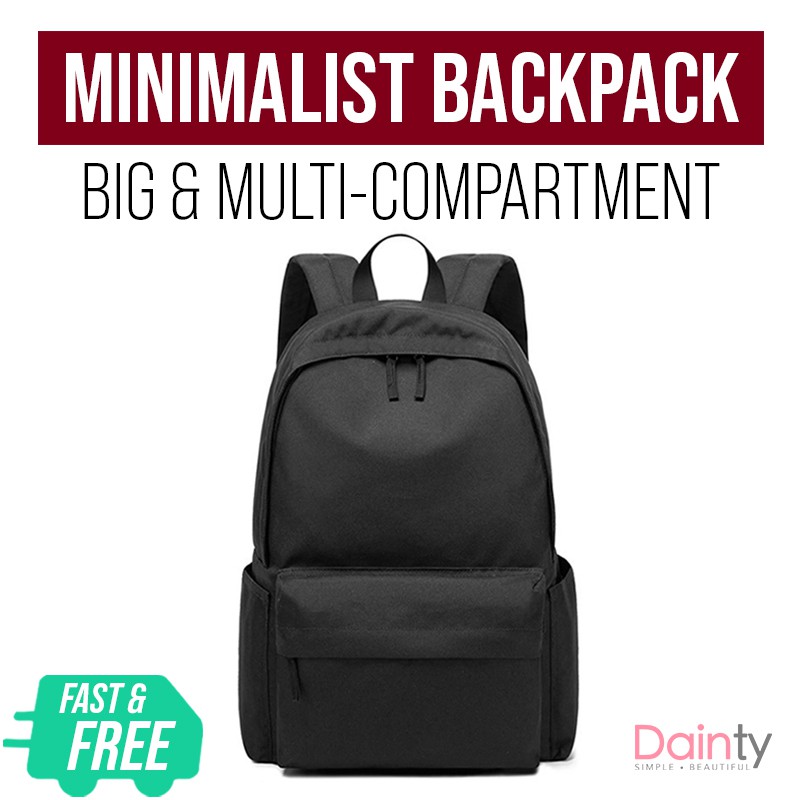 Minimalist Backpack Less Tiring Laptop School Bag Water Resistant Men Women Travel Dainty Shopee Singapore