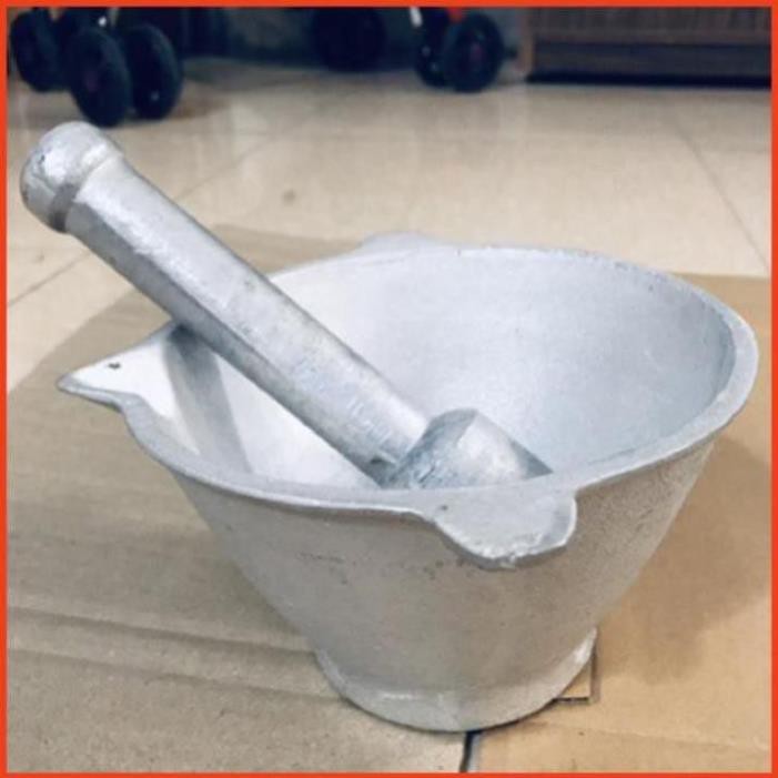 Set Of Monolithic Cast White Cast Iron Mortar Pestles, Thick, Type 1