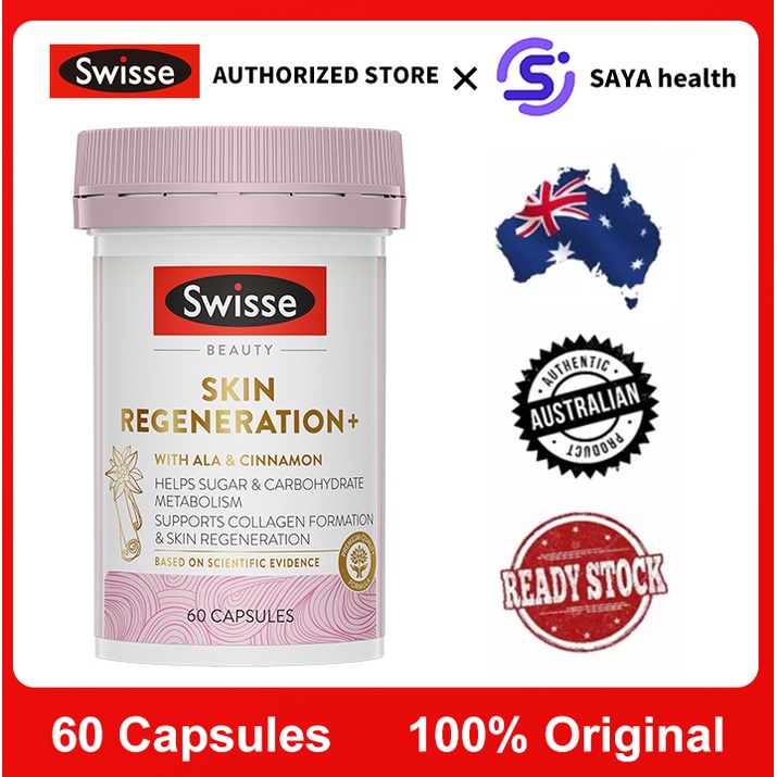 Swisse Beauty Skin Regeneration+ 60 Capsules with ALA & CINNAMON Collagen