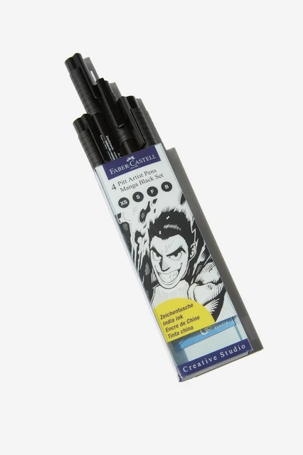 Faber-Castell PITT Artist Pen Manga Black 4 Wallet - Gambar 2