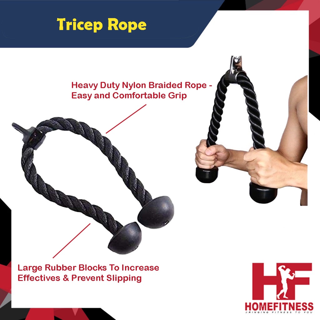 Tricep Rope- Strength Training Bodybuilding Exercise | Shopee Singapore
