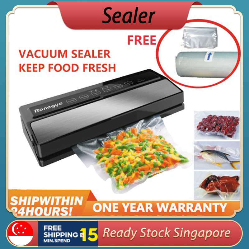 SG STOCK Ronegye Vacuum Sealer Household Fresh Food Saver Vacuum Packag