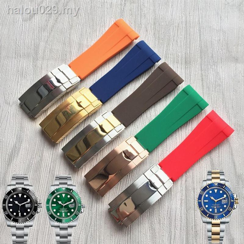 Rolex rubber strap with clasp hot sale