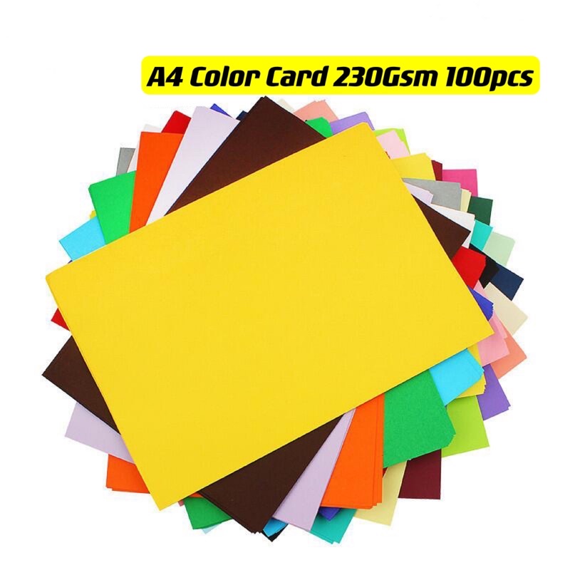A4 Color Paper 230gsm thick Art Paper Name Card Paper 100pcs/pack 10 Colors Shopee Singapore