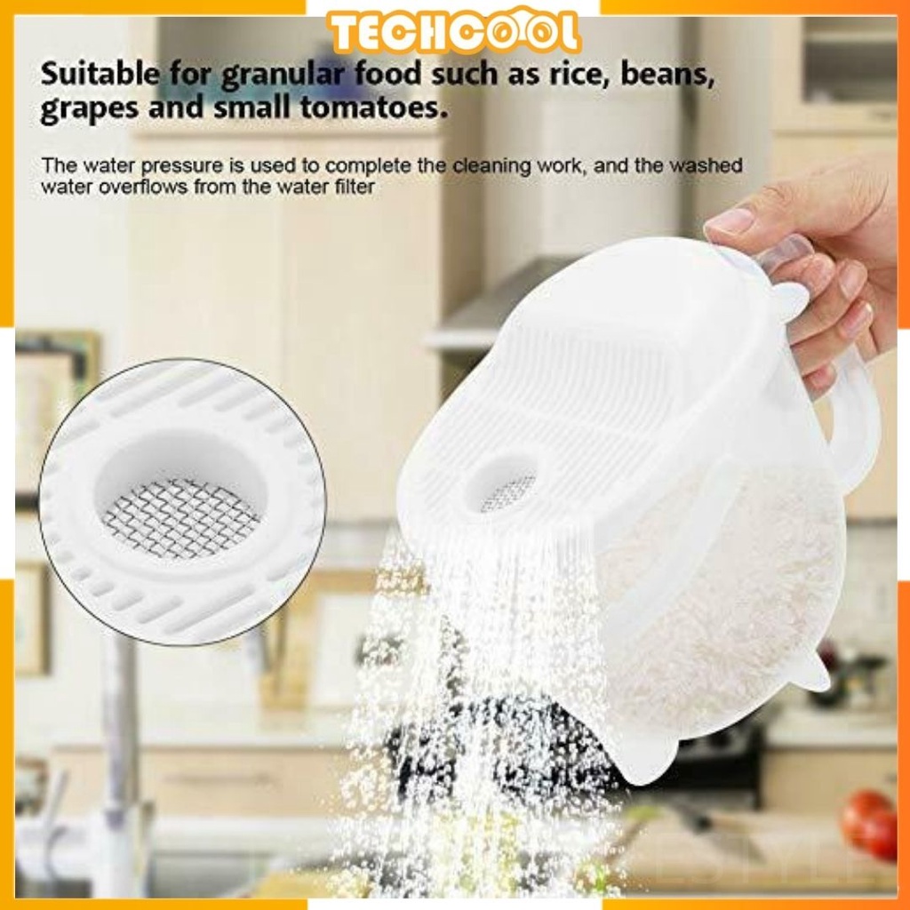 Multifunctional Washer Rice Washing Strainer Basket Hands Free Rice ...