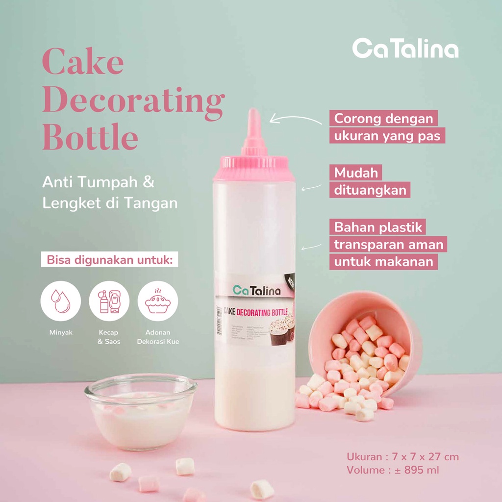 Botol Kecap Plastik / Botol Dekorasi Kue / Botol Saus