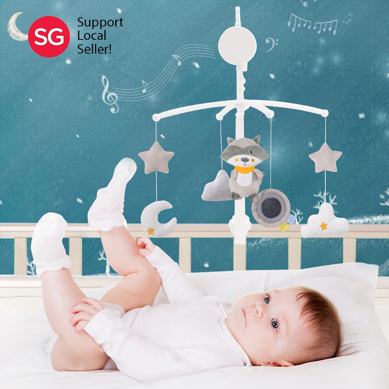 Baby Rattles Crib Mobiles Toy | Baby Crib Hanging Toys with Music | Baby Bed Musical Bell | Rotating