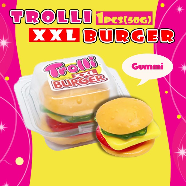 Trolli Xxl Burger Gummi Jelly 1pcs50g Shopee Singapore