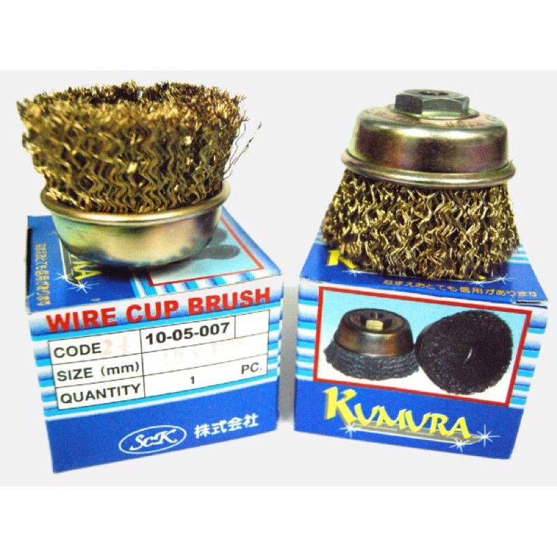Brass Cup Wire Brush With 51/2" Kumara Threaded Hole Available In 2