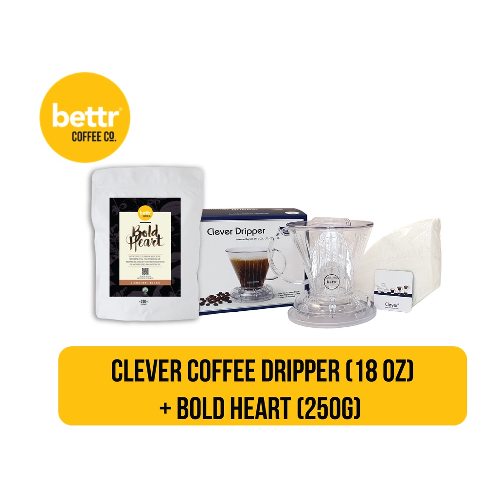 [Bettr Coffee Co.] Clever Dripper (18oz) + Bold Heart or Heart Blend