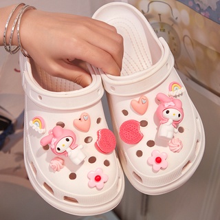 12PCS Crocs Jibbitz Crocs Charm Melody Cinnamoroll Kuromi DIY Shoe ...