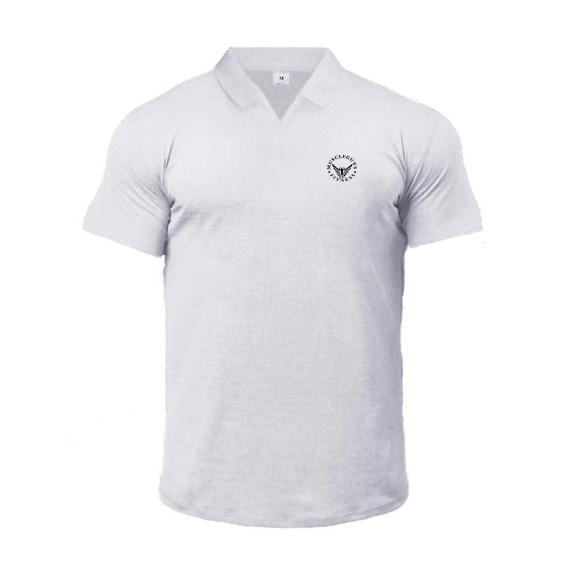 Muscleguys Brand Polo Shirts Men Cotton Fitness Short Sleeve Polo Men Slim Fit Fashion Summer Breathable Polo Shirt Gym Clothing