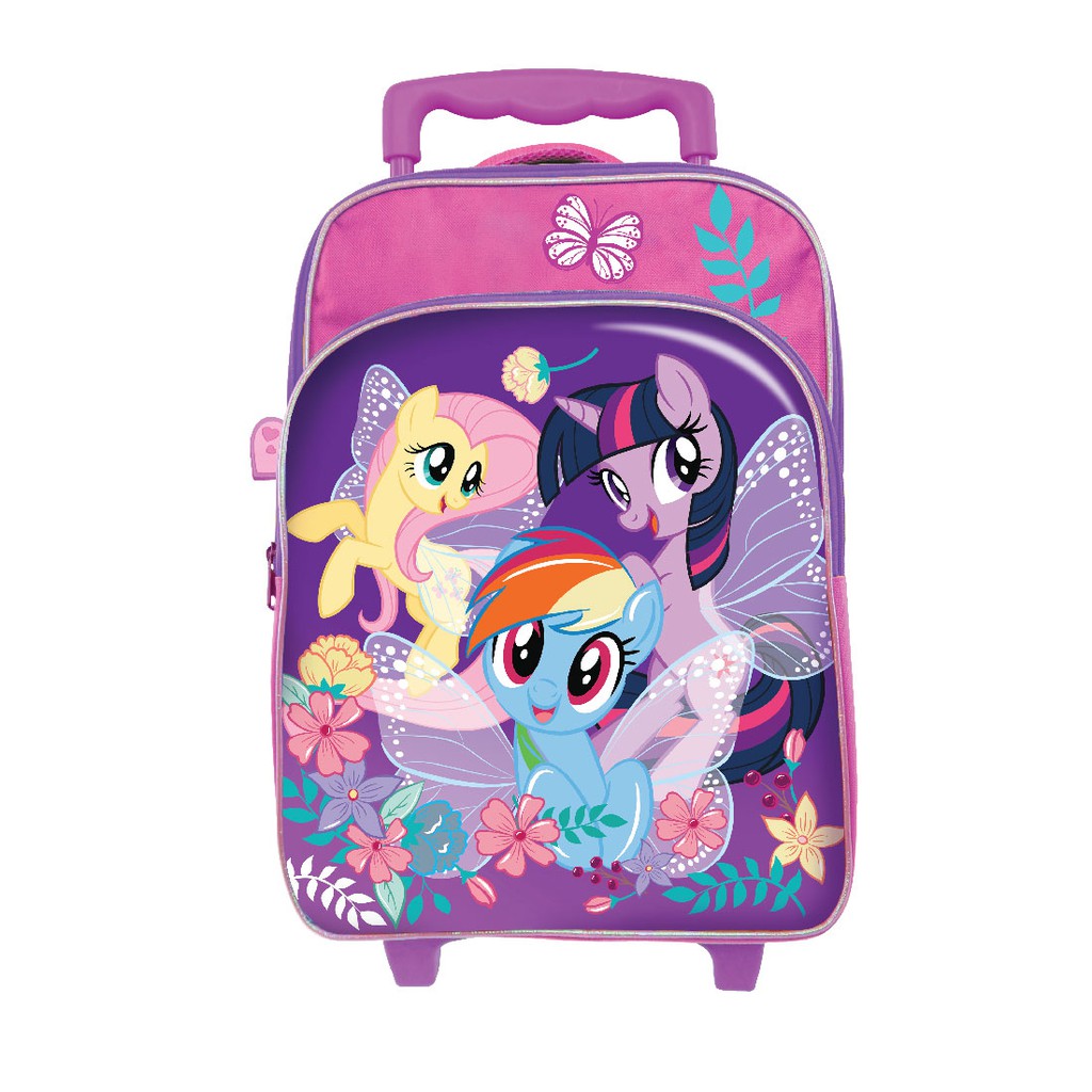 New My Little Pony Butterfly For Kids Girls Primary School Trolley Bag Beg Troli Sekolah 6 Wheel Fantasy Flower Shopee Singapore