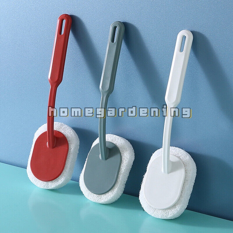 Bathroom Long Handle Wall Cleaning Brush Floor Tile Sponge Wipe ...