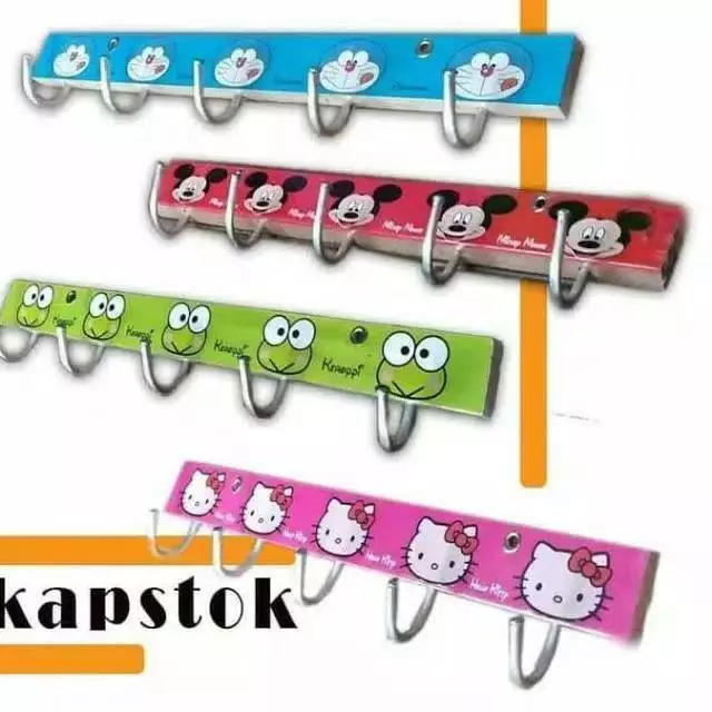 KAPSTOK KAYU GANTUNGAN BAJU KARAKTER - Gambar 2