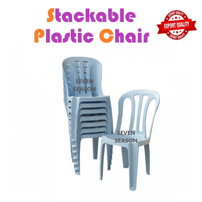 3V STACKABLE PLASTIC CHAIR ALL PURPOSE CHAIRS OUTDOOR STOOLS DURABLE