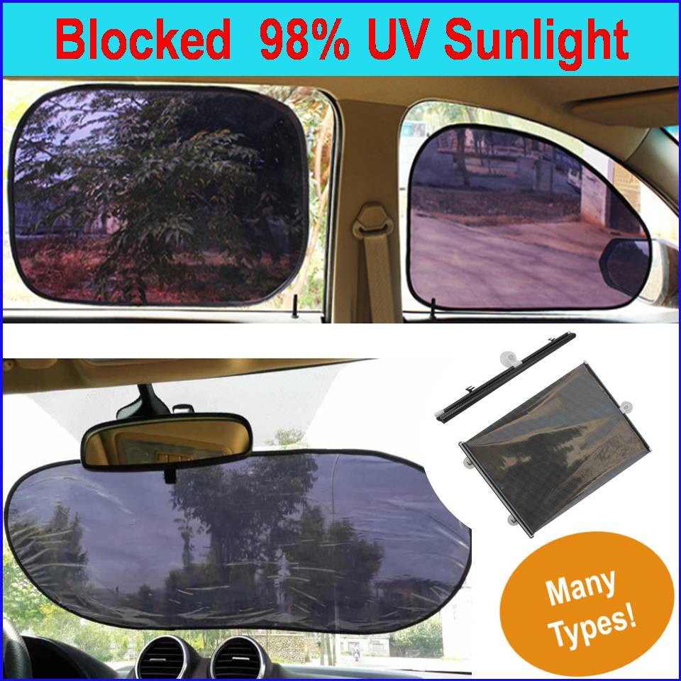 Magic Sticky Car Sunshade UV Block 99% Sunlight Foldable Sunshades for Car Side Door Windows