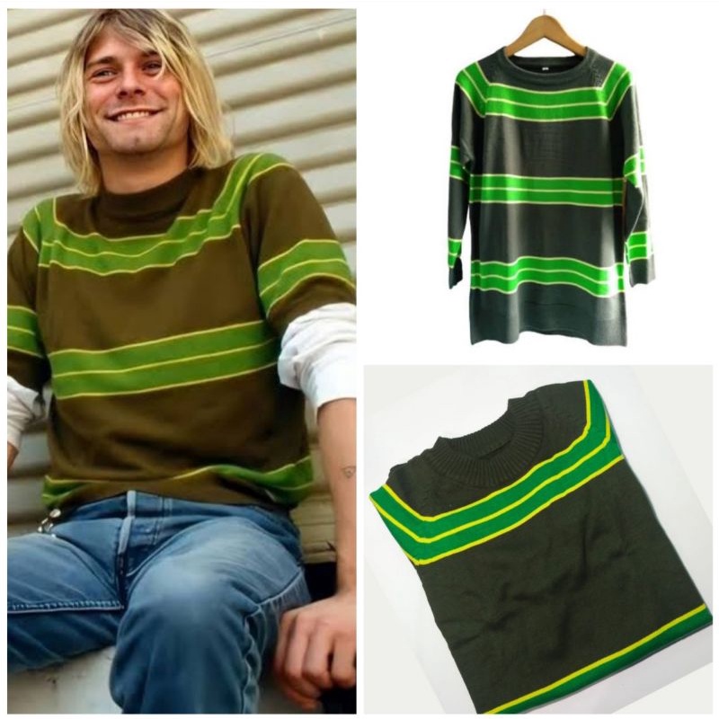 Nirvana striped shirt hotsell