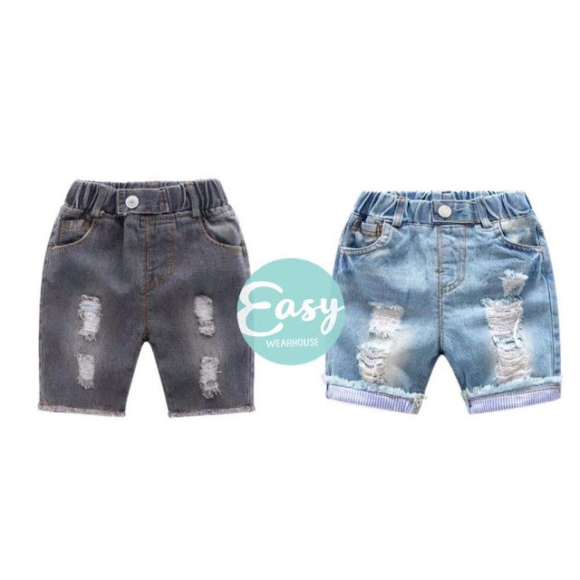 kids ripped jean shorts