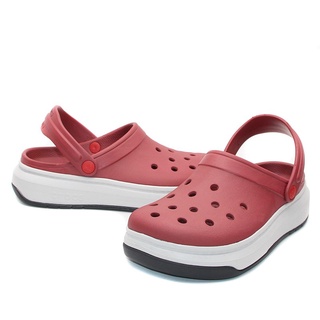 Red croc sale sandals