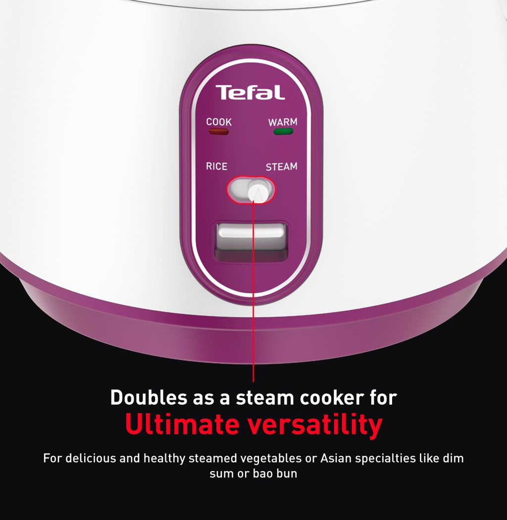 Tefal Mechanical Mini Compact Rice Cooker 0.7L RK2241 – 2mm Non-Stick ...